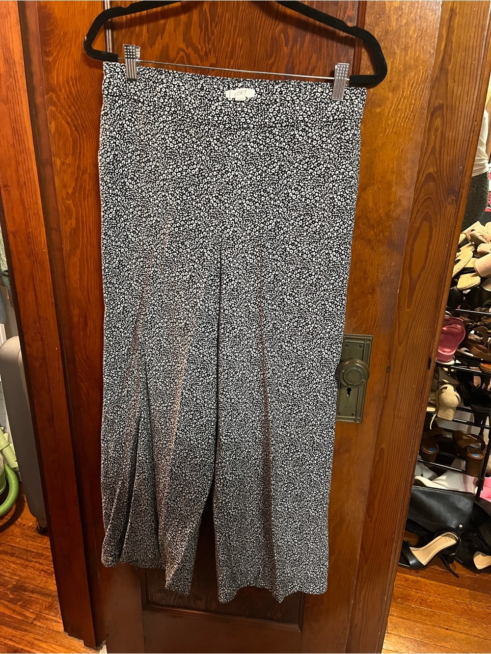 Black and White Animal Print Pants